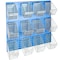 Azar Displays 12 Mini Bucket Peg Wall Accessory Organizer Set 24''W x 24''H Pegboard Panel 700685-BLU - alternate 1
